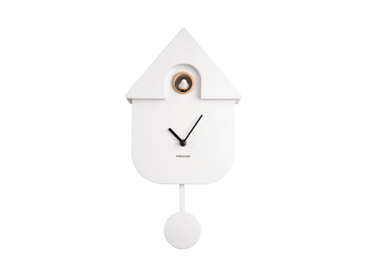 Modern Cuckoo Wall Clock (White)