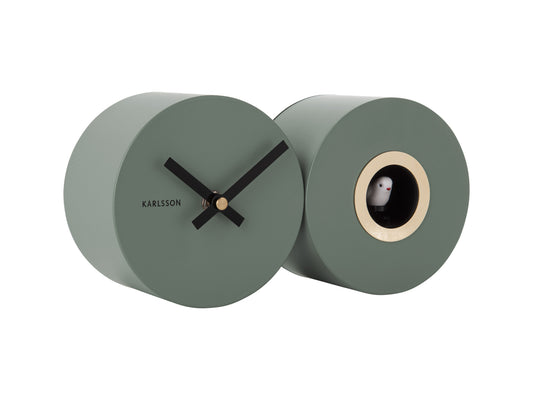 Duo Cuckoo Wall/Shelf Clock (Jungle Green)