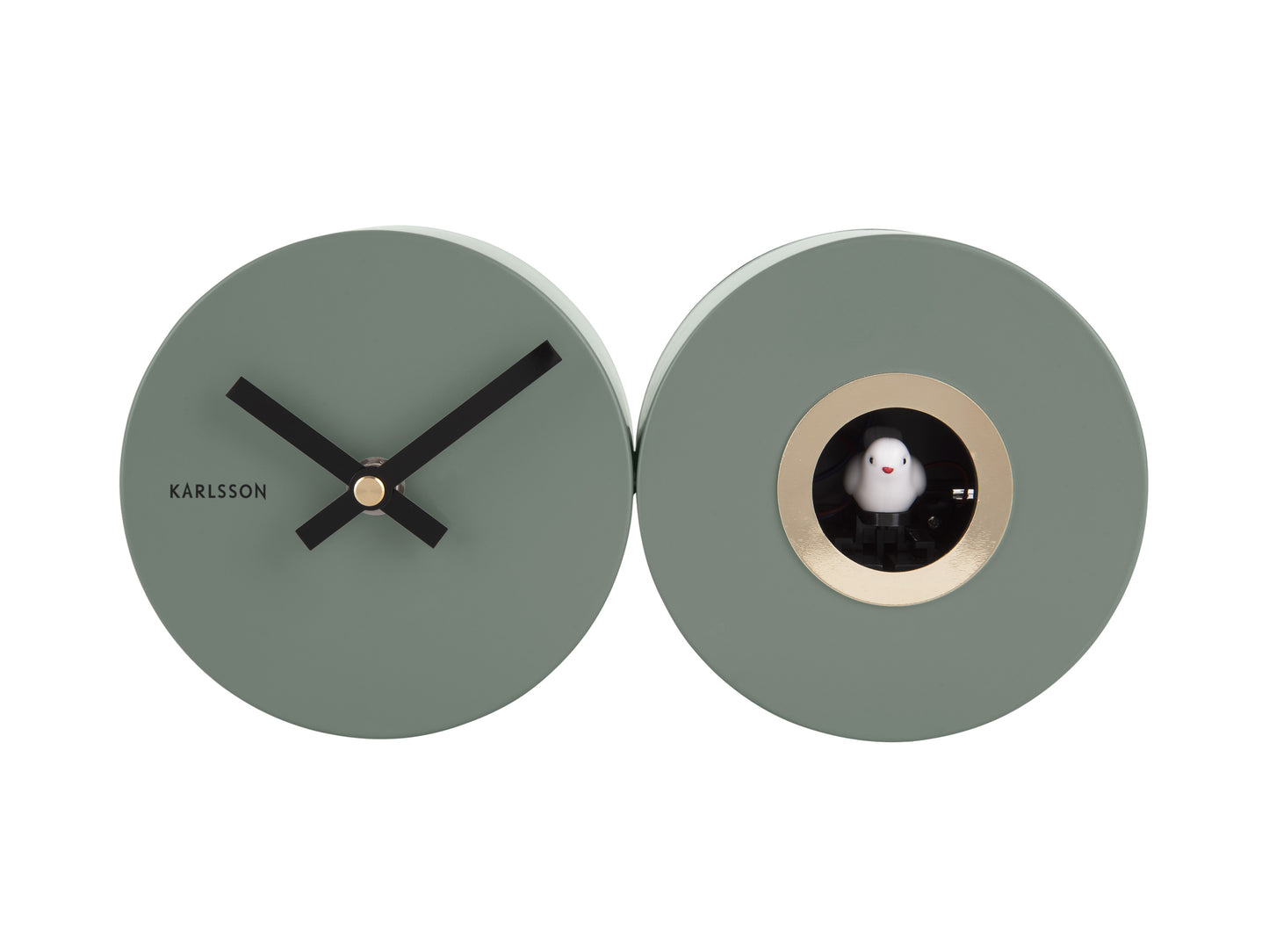 Duo Cuckoo Wall/Shelf Clock (Jungle Green)