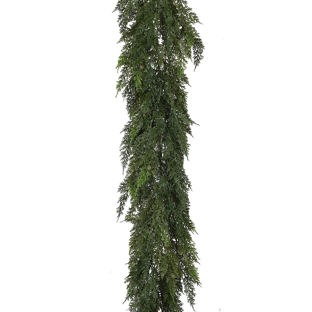 6ft. Cedar with Seeds Garland