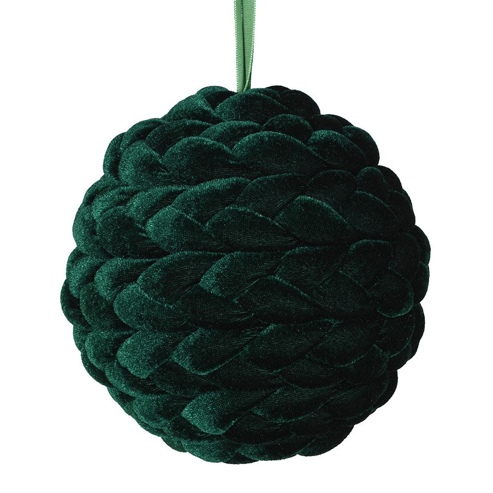 Braided Bauble in Emerald D14cm