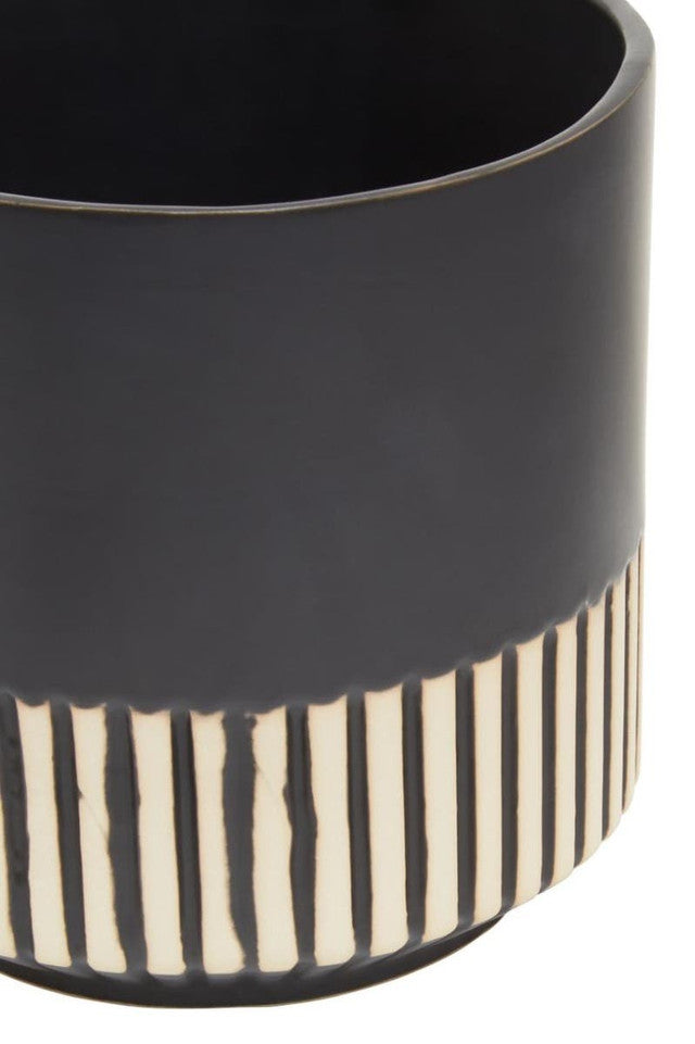 Kiso Monochrome Ceramic Planter (D15cm)