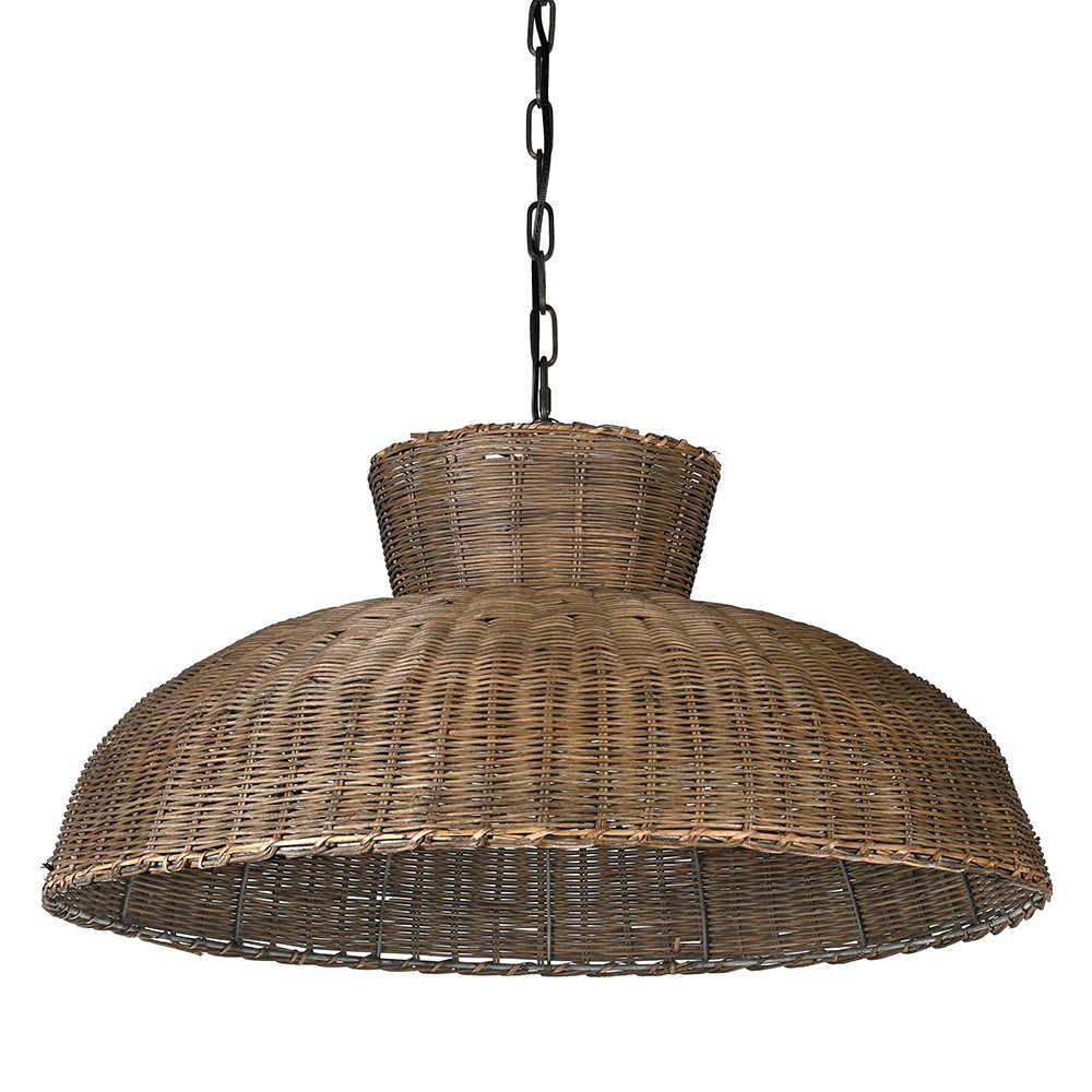Round Rattan Pendant Light