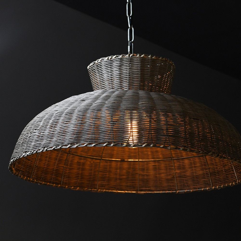 Round Rattan Pendant Light
