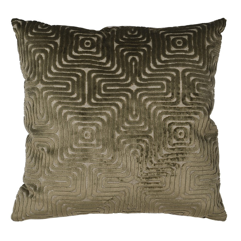 Wilson Maze Cushion D43cm (olive green)