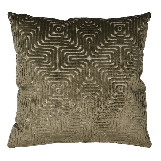 Wilson Maze Cushion D43cm (olive green)