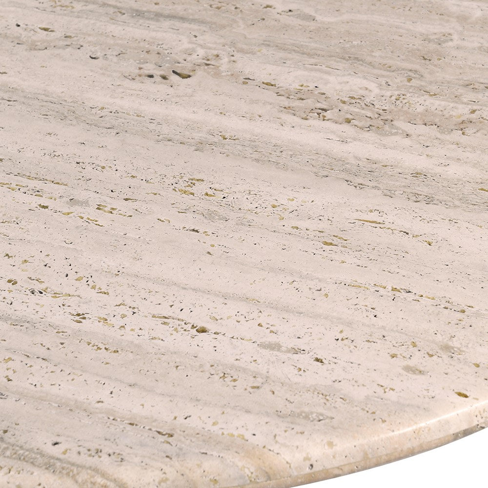 Travertine Pill Shape Dining Table