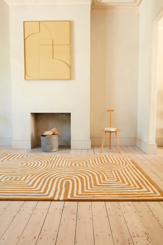 Reef Curve Rug (Ochre)