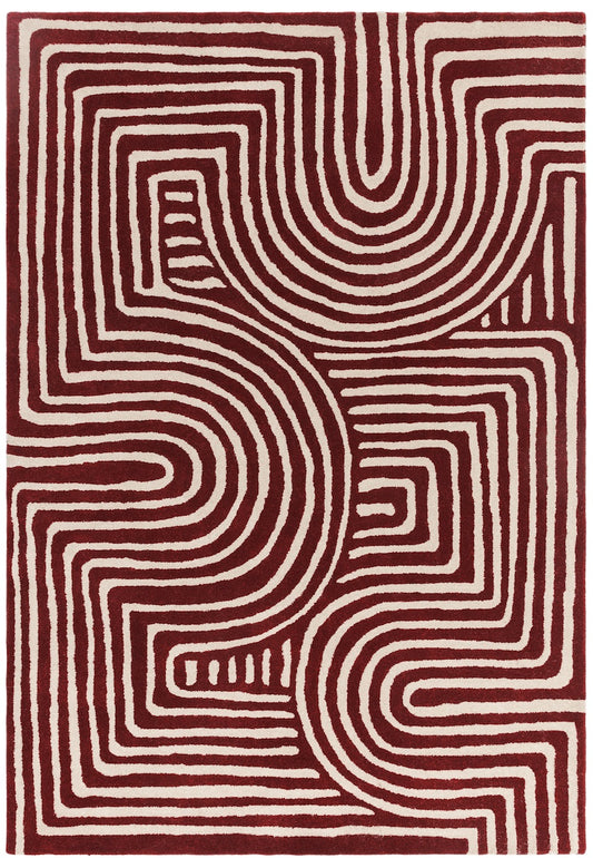 Reef Curve Rug (Plum)