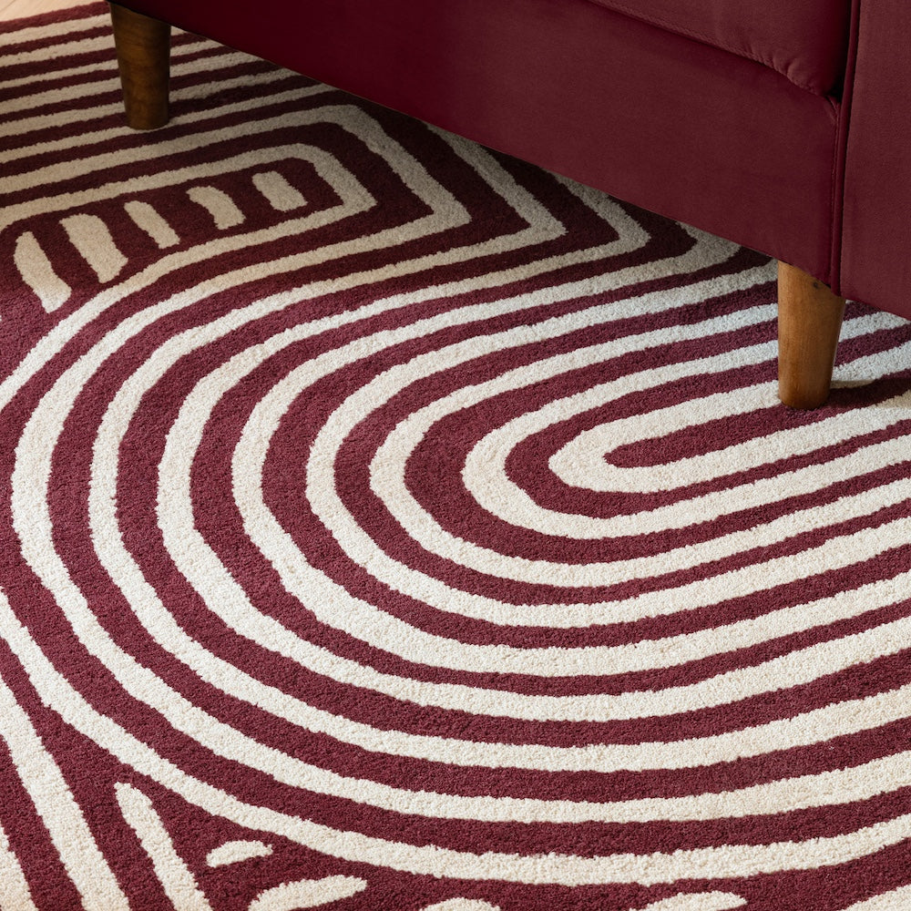 Reef Curve Rug (Plum)