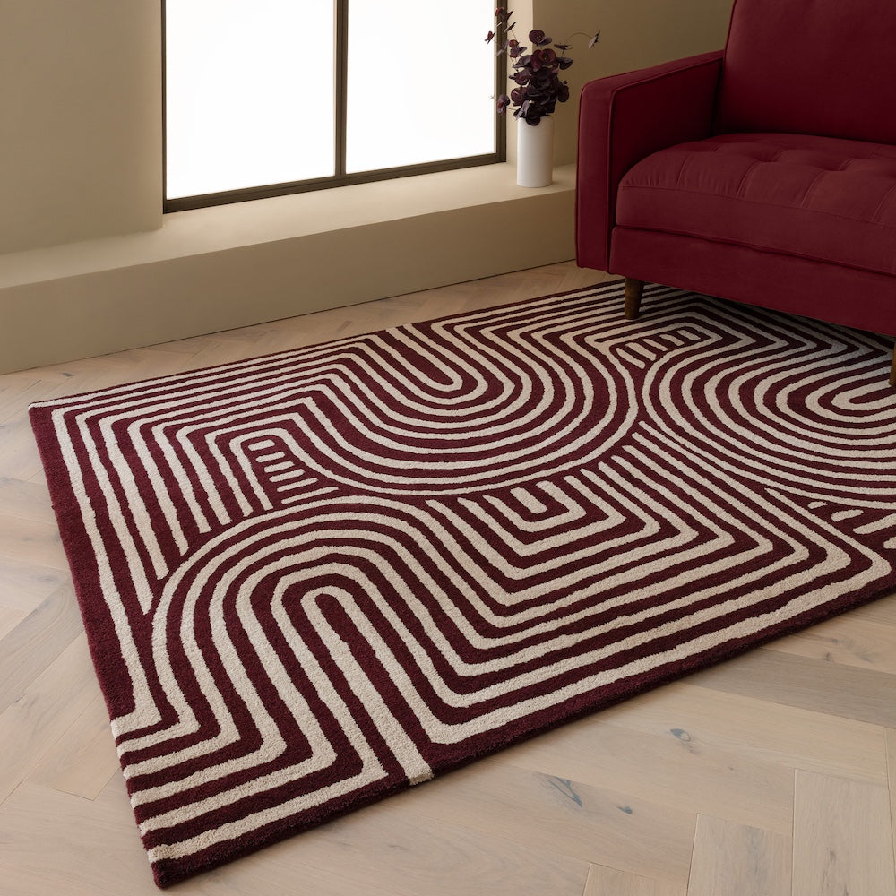 Reef Curve Rug (Plum)