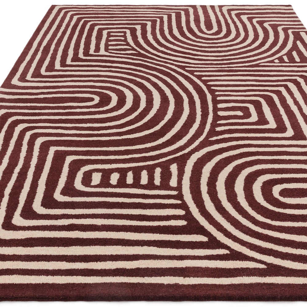 Reef Curve Rug (Plum)