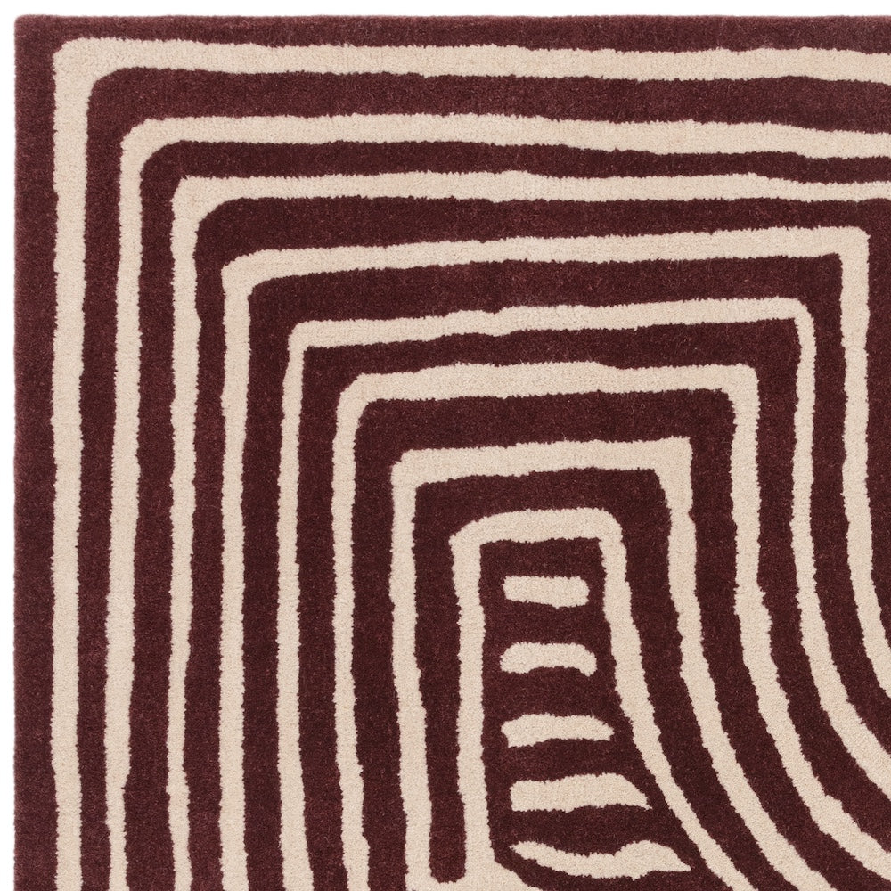 Reef Curve Rug (Plum)