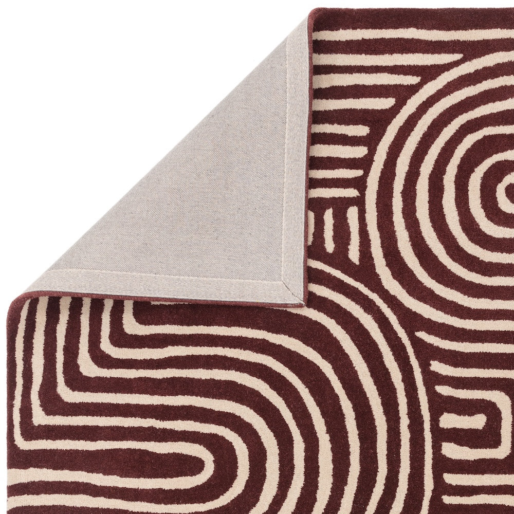 Reef Curve Rug (Plum)