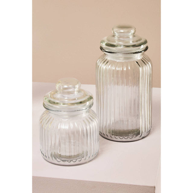 Ribbed Storage Jar
