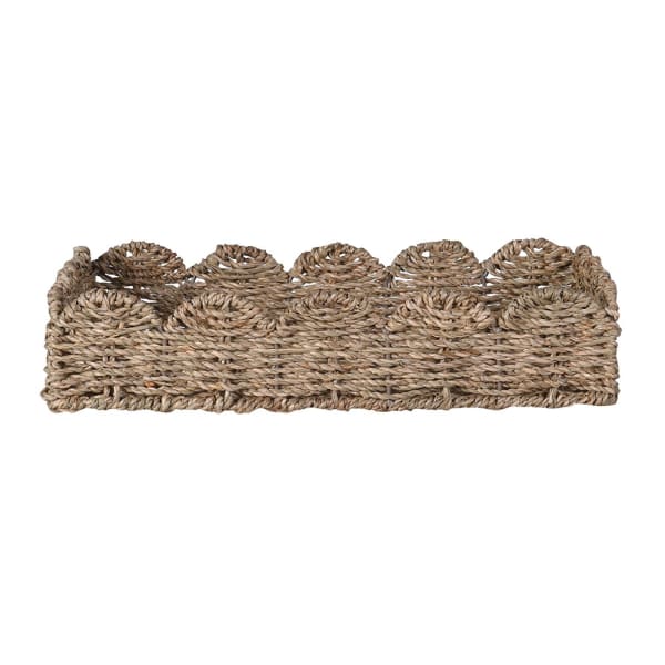 Seagrass Scallop Edge Trays (Set of 2)