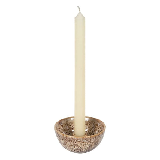 Slip Glaze Candle Holder