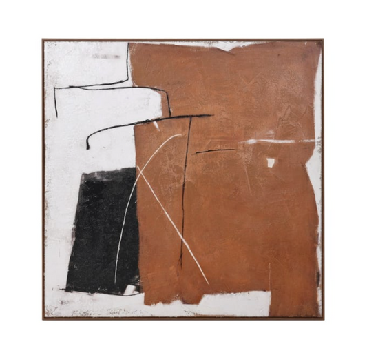 Textured Rust & Black Canvas