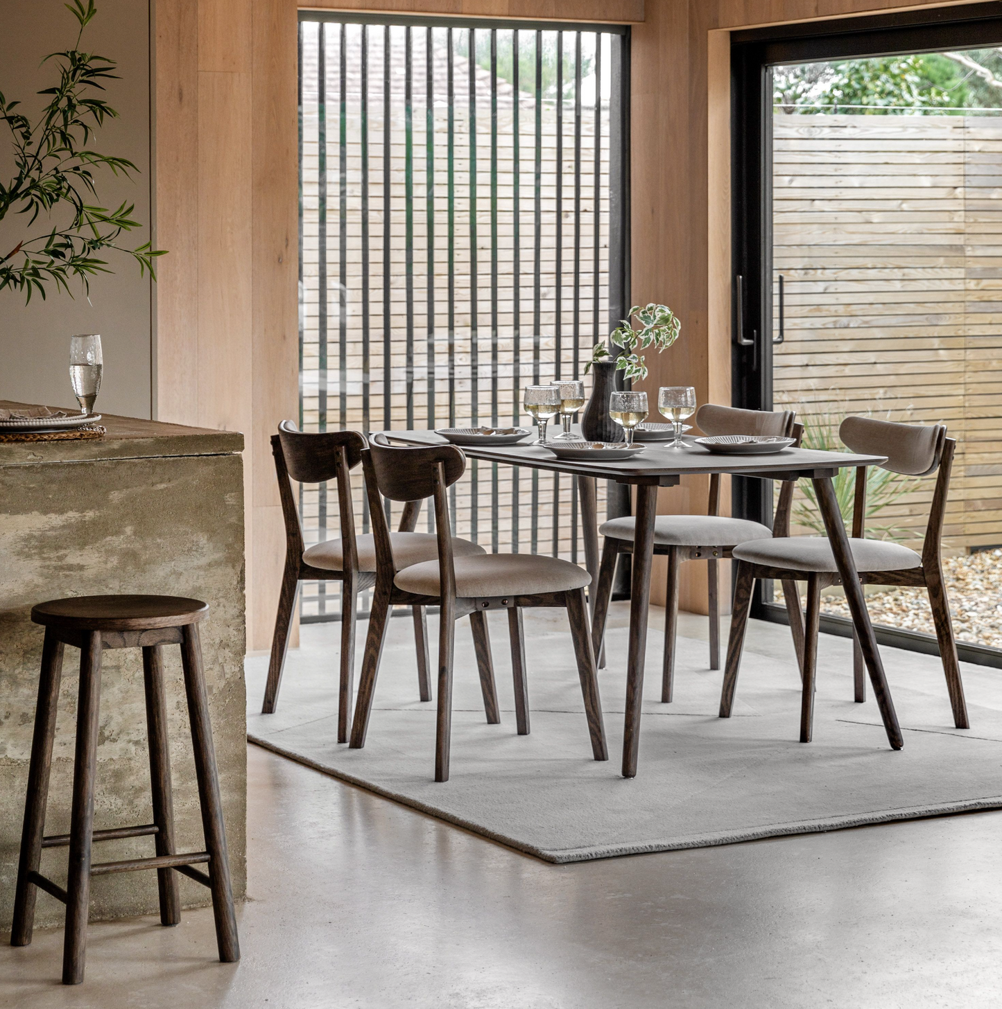 Hatfield Rectangular Dining Table (Smoked Oak)