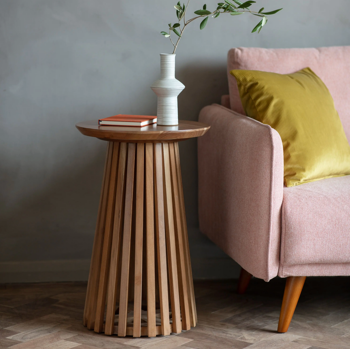 Slatted Side Table
