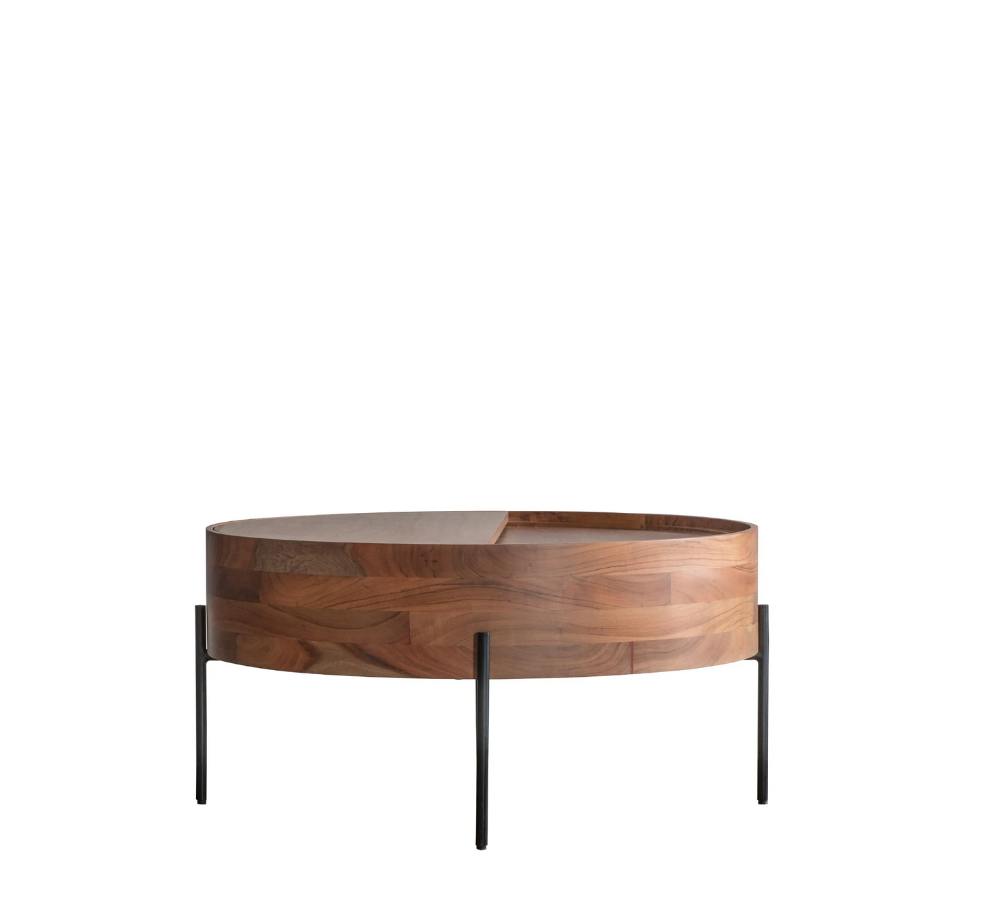 Swivel Storage Coffee Table D80cm