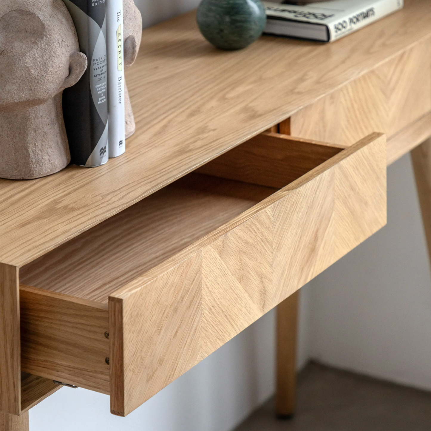 Milano Oak Console Table with drawers