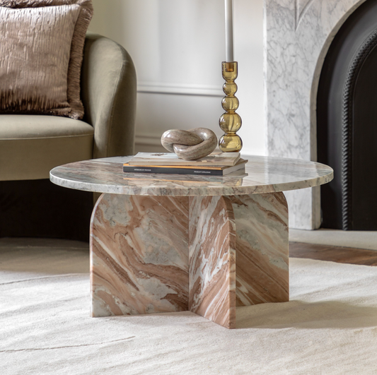 Marble Coffee Table D80cm
