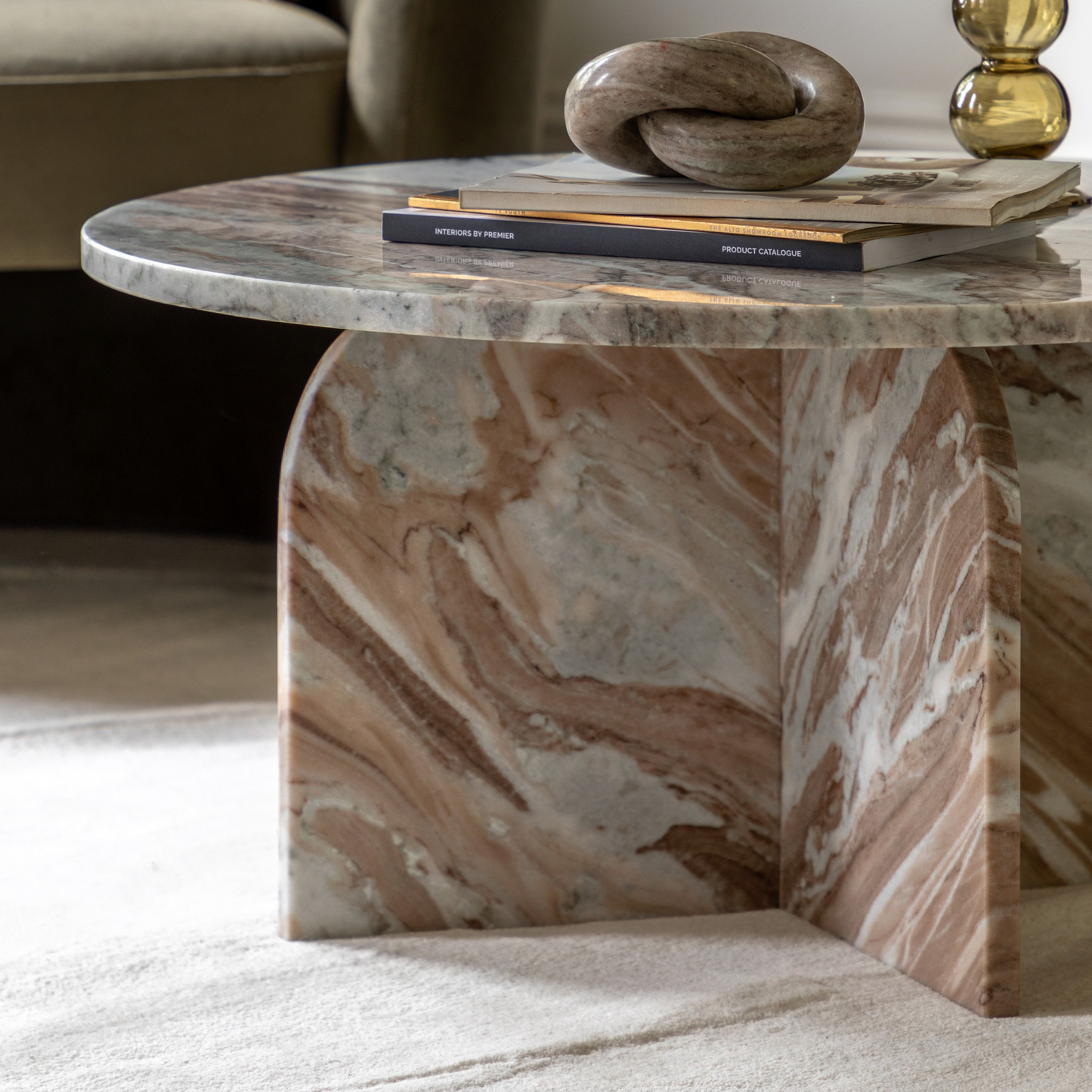 Marble Coffee Table D80cm