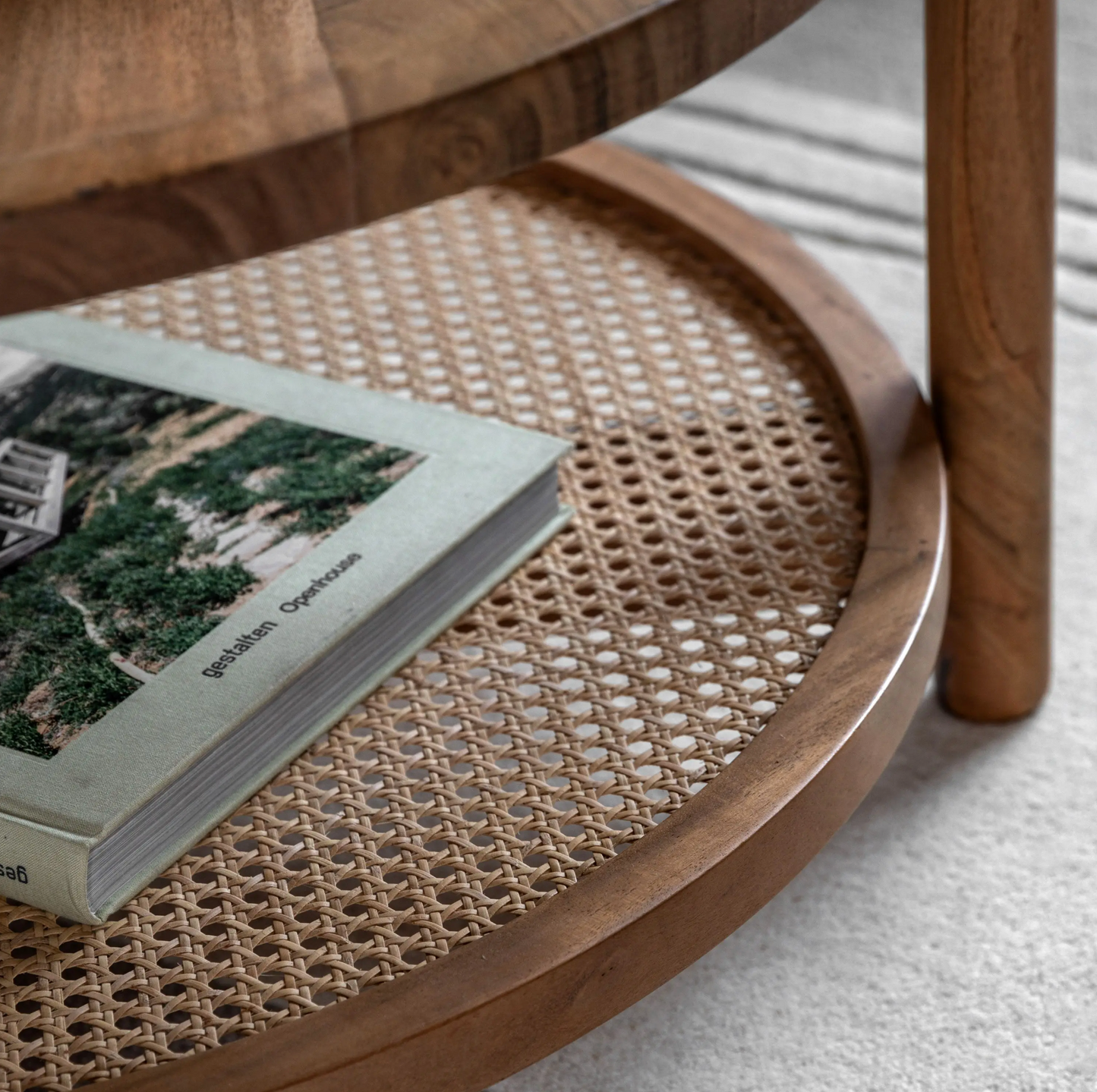 Cannes Rattan Coffee Table D80cm