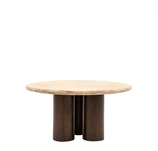 Travertine Coffee Table D75cm