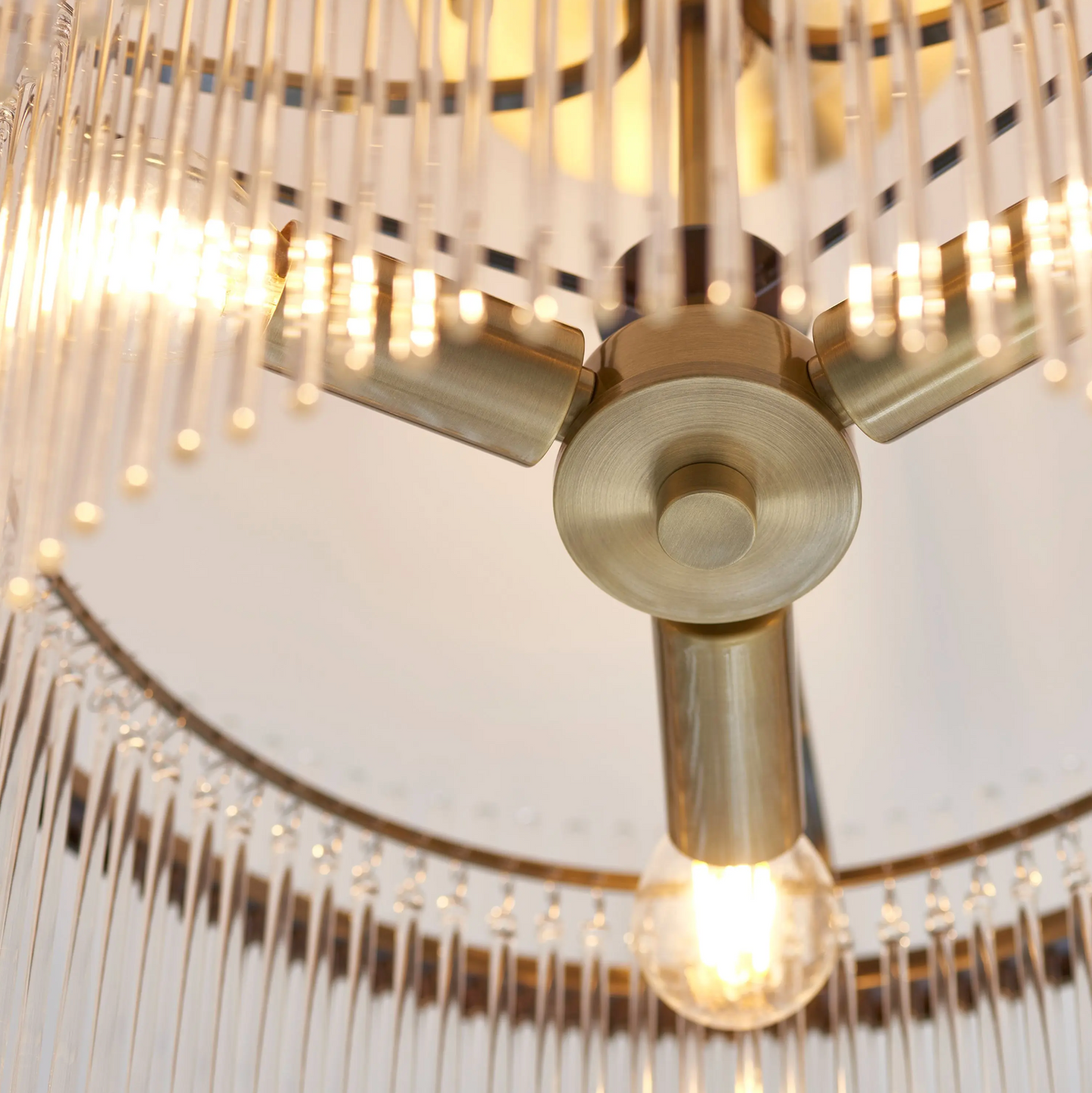 Gatsby Glass Rod Flush Ceiling Light D40cm