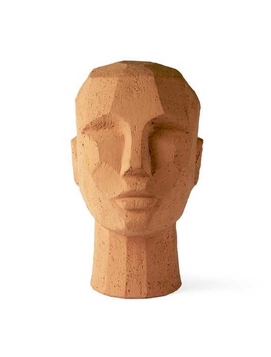 Abstract Head Sculpture Terracotta | HKLIVING