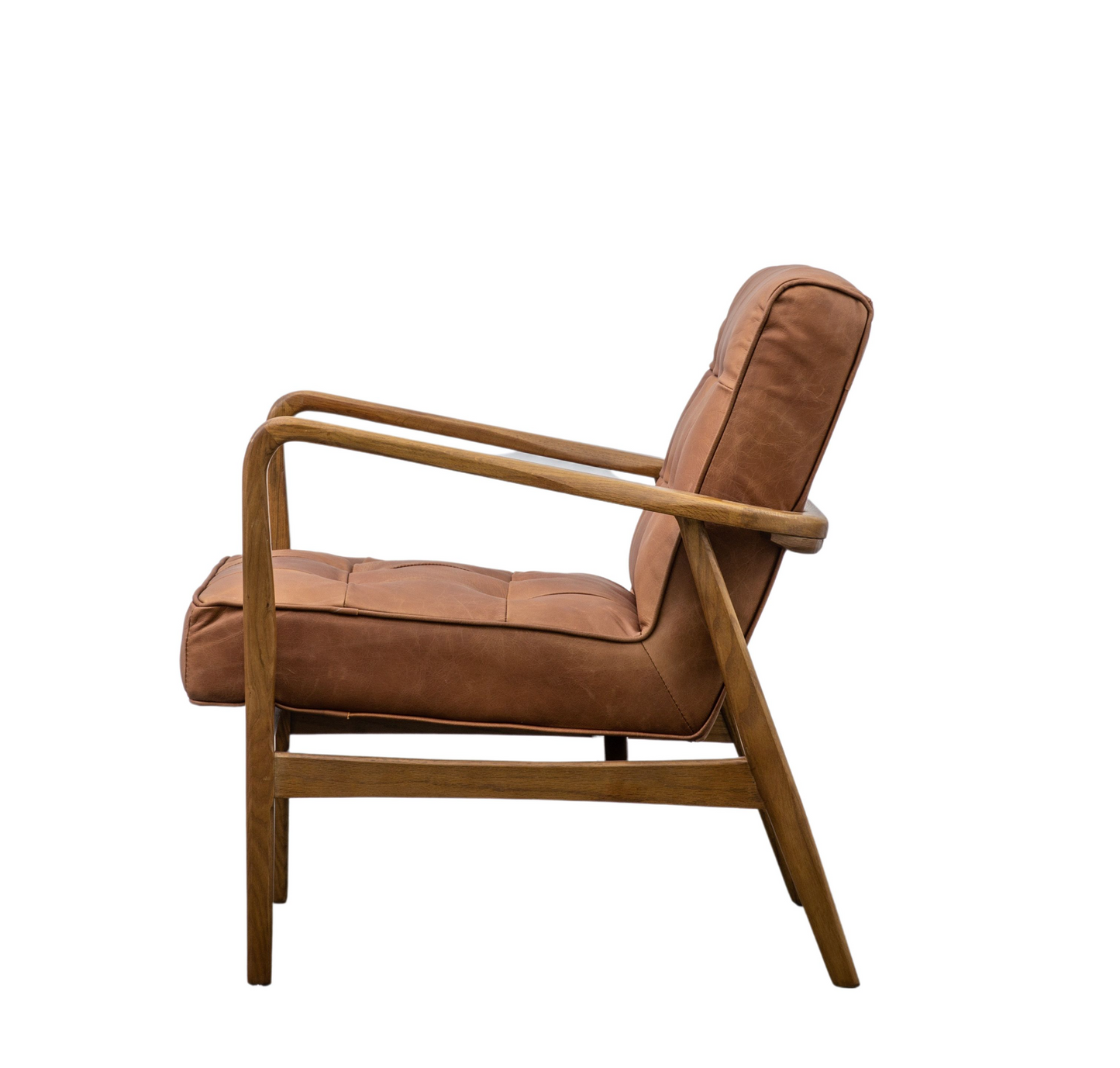 Leather Mid Century Armchair