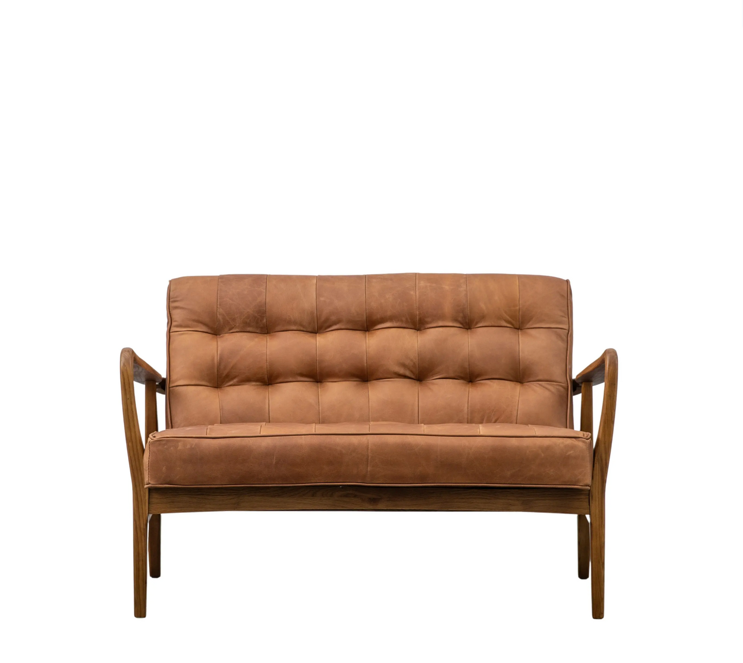 Leather Mid Century Sofa