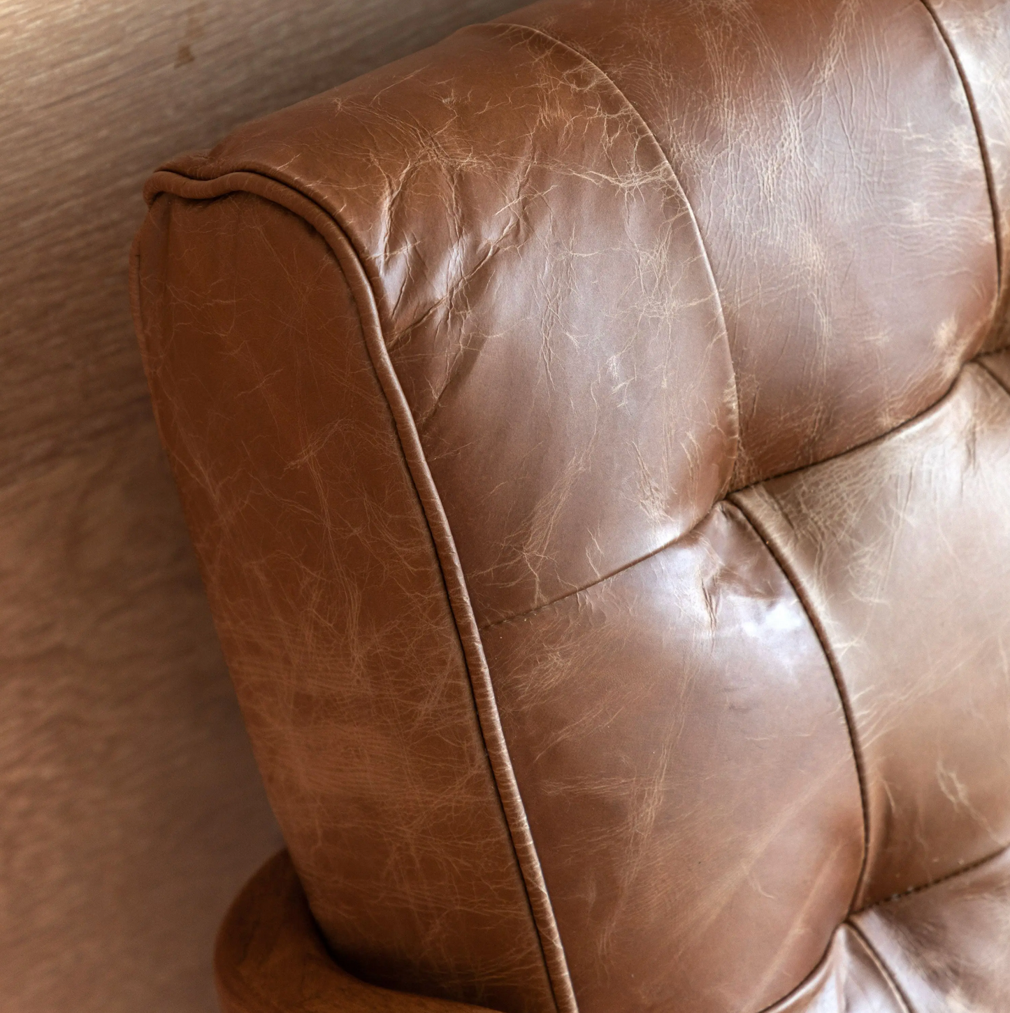 Leather Mid Century Sofa