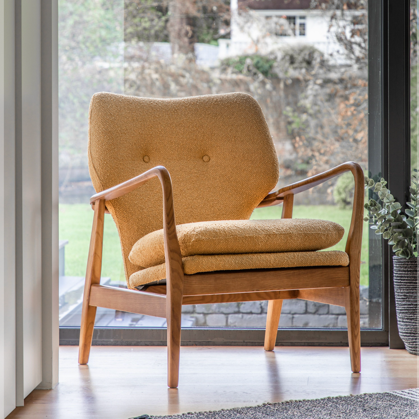 Ochre Mid Century Armchair
