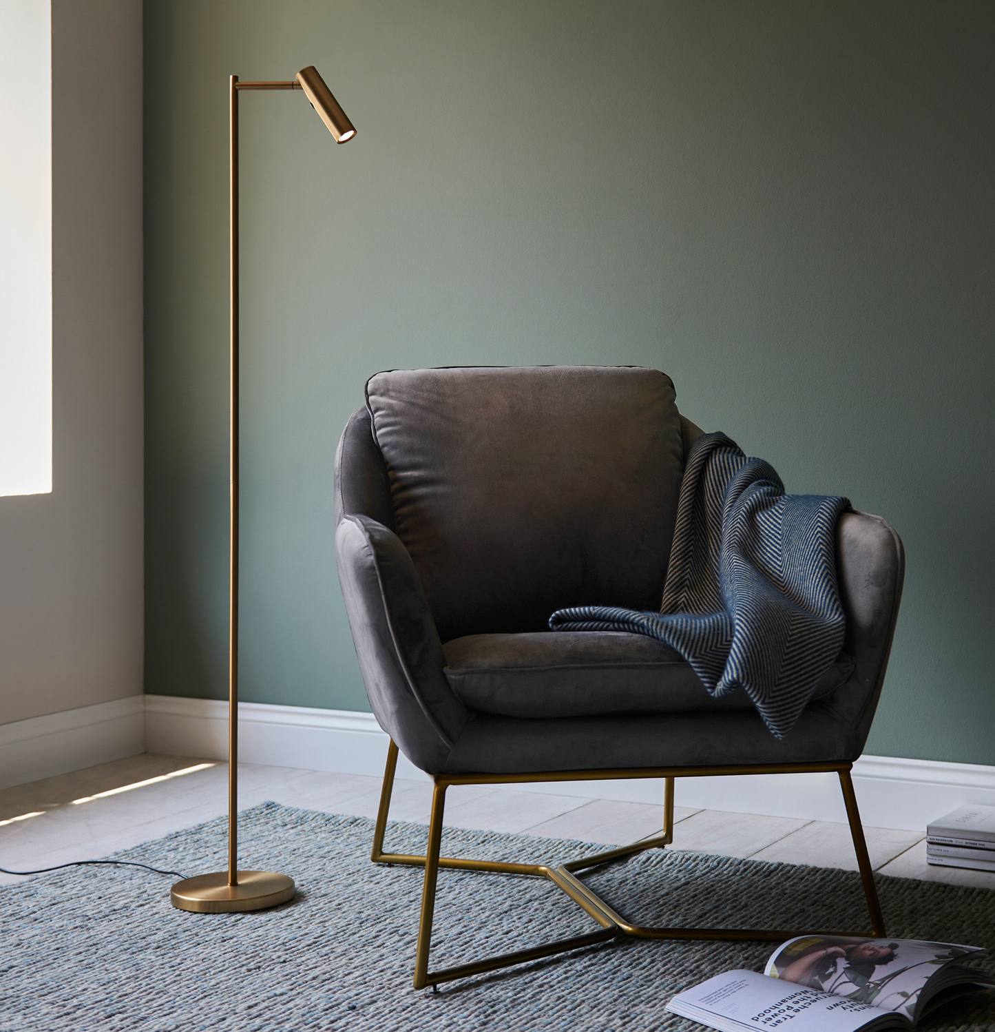 Dedicated Reader Floor Lamp (brass)