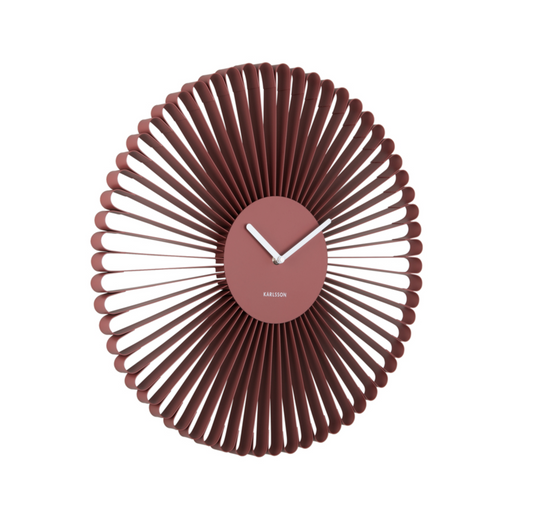 Cascara Wall Clock (Red Ochre) D50cm
