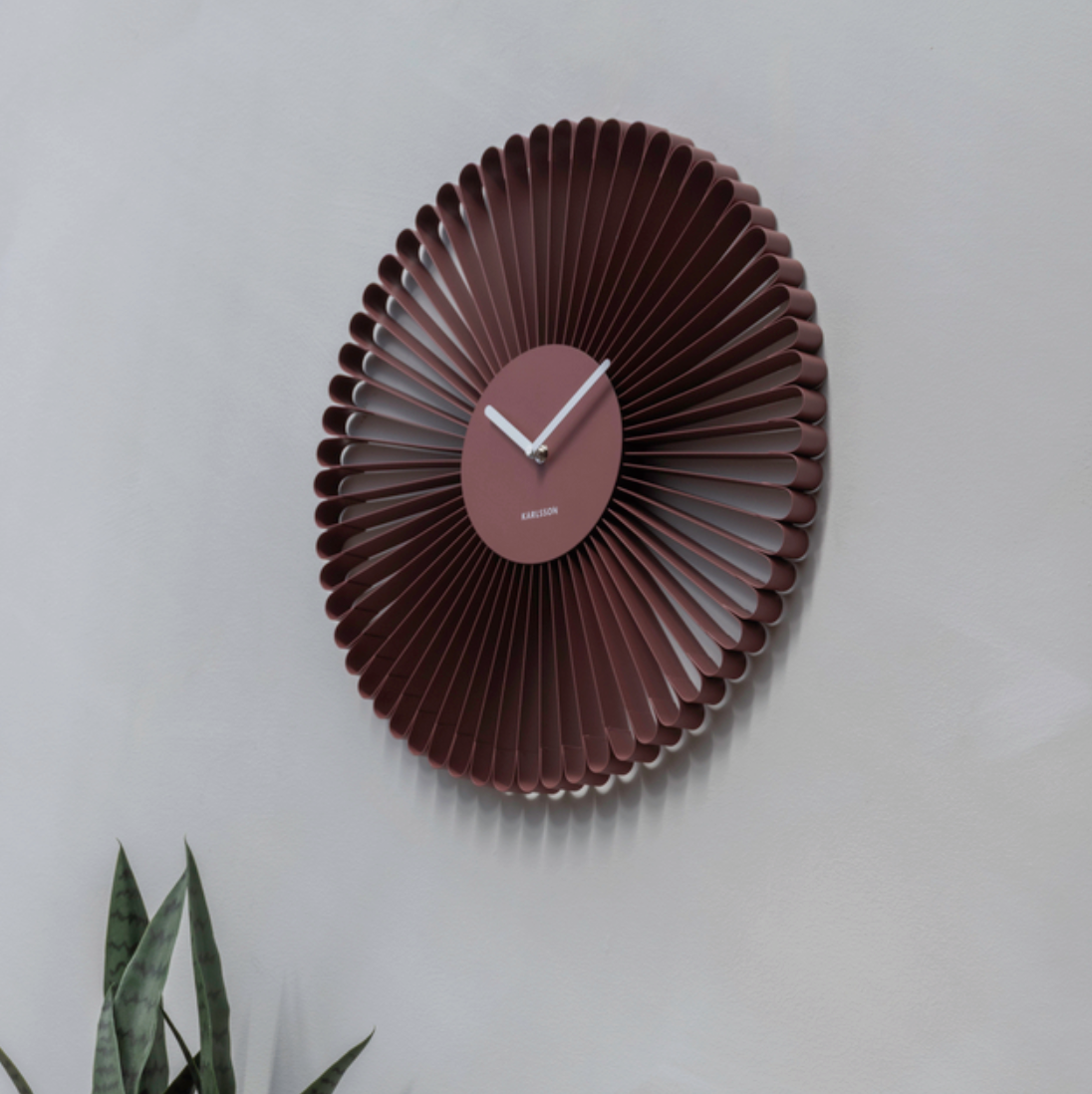 Cascara Wall Clock (Red Ochre) D50cm