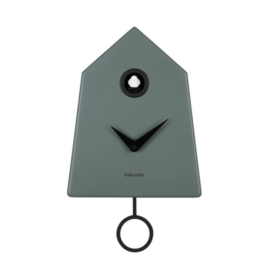 Modern Cuckoo Grafico Wall Clock (Jungle Green)