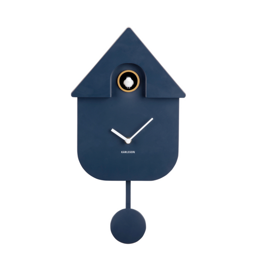 Modern Cuckoo Classic Wall Clock (Dark Blue)