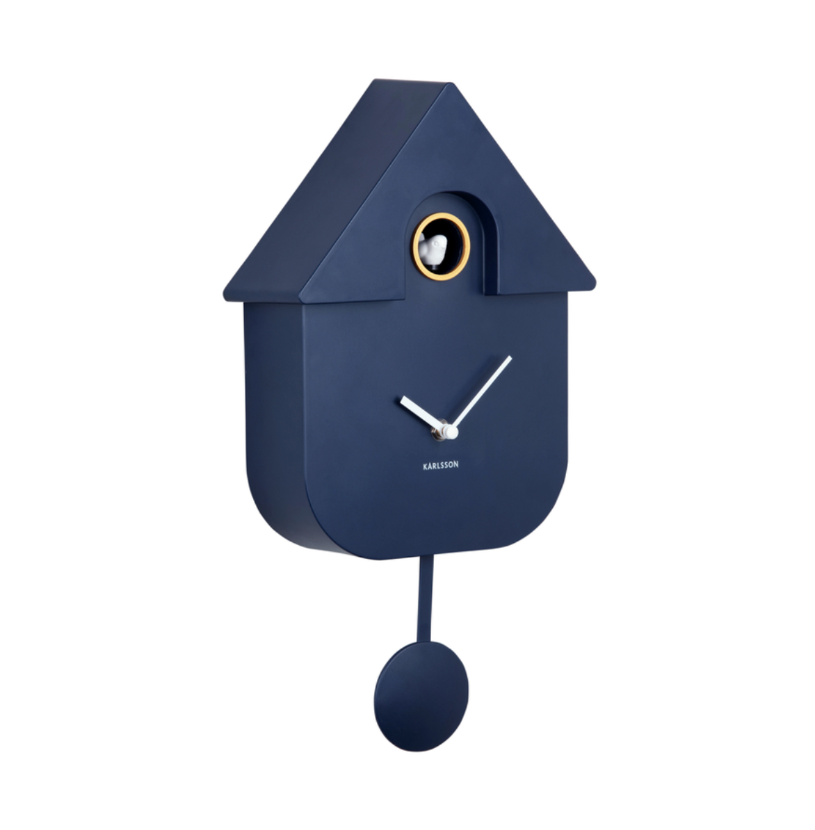 Modern Cuckoo Classic Wall Clock (Dark Blue)