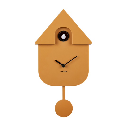 Modern Cuckoo Classic Wall Clock (Ochre)