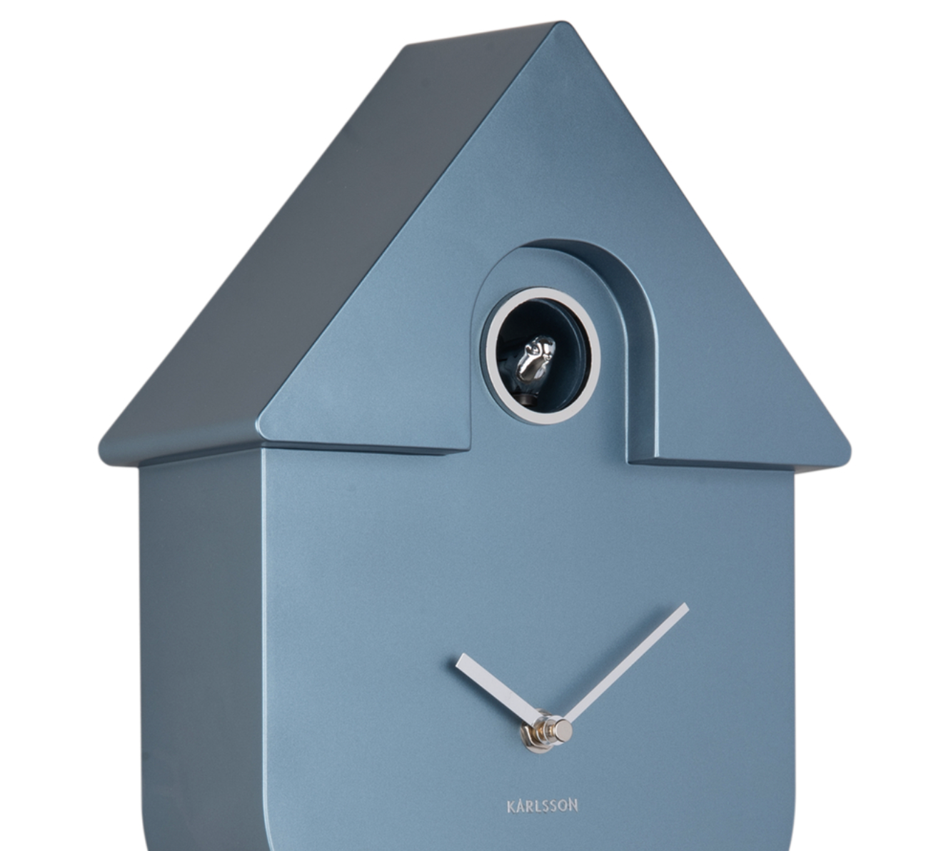 Modern Cuckoo Metallic Wall Clock (Metallic Blue)