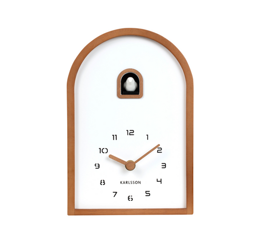 "Curva" Table Cuckoo Clock (Dark Wood)