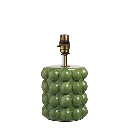 Olive Green Bobble Lamp with Zig Zag Shade