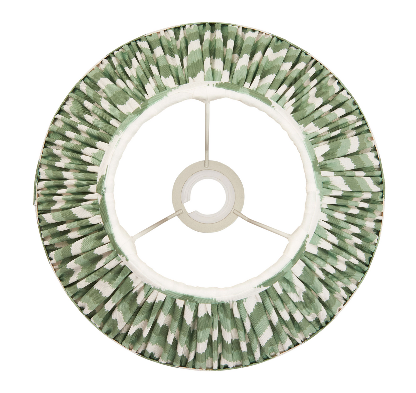 Olive Green Bobble Lamp with Zig Zag Shade
