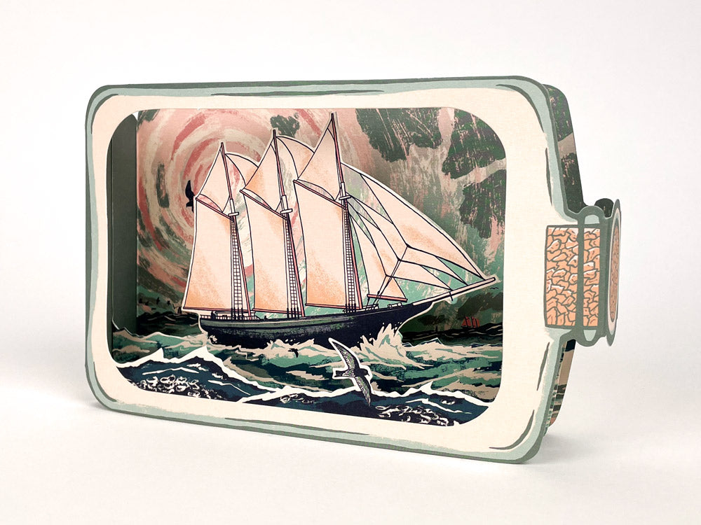 Schooner in a Bottle - Birthday / Thank you / Thinking of You Card
