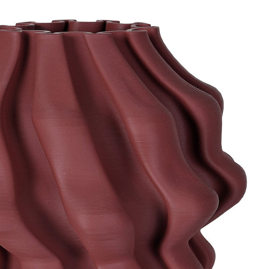 Burgundy 3D Printed Vase (H22cm)