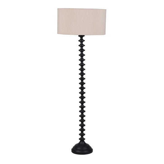 Ridged Floor Lamp with Shade
